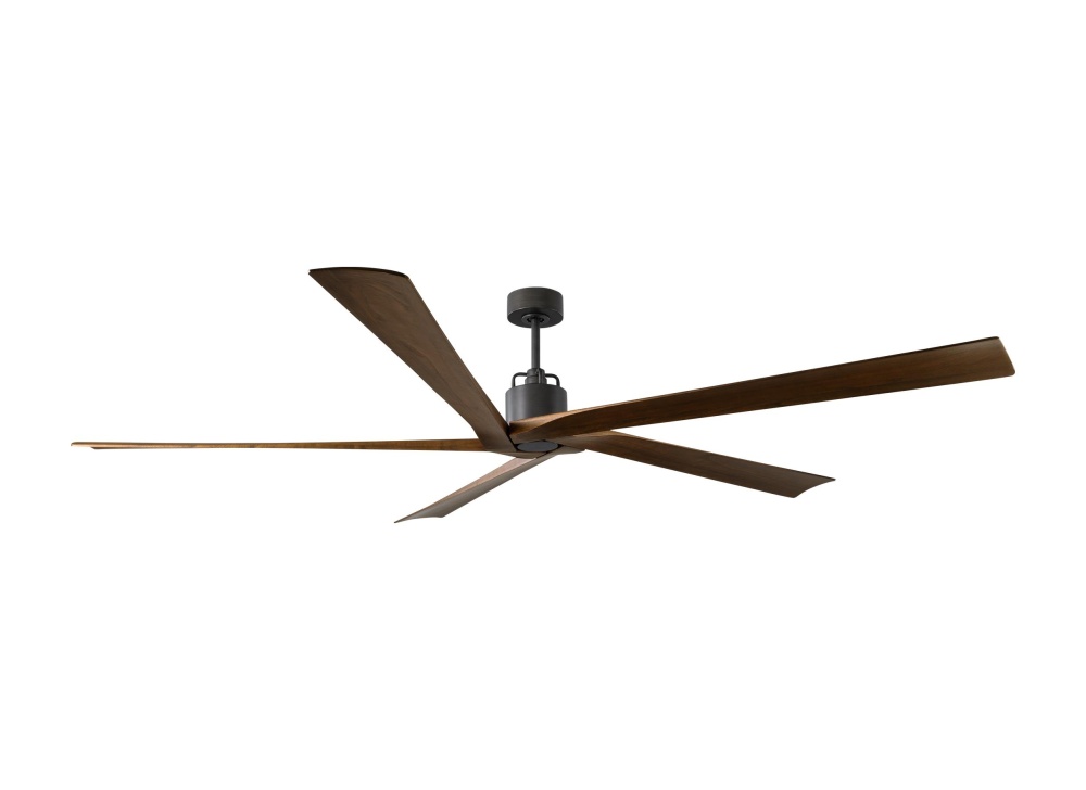 Aspen 84 Ceiling Fan in Aged Pewter with Dark Walnut Blades