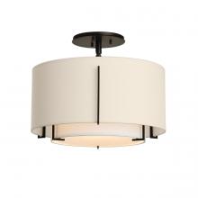 Hubbardton Forge 126501-SKT-10-SF1099-SA1590 - Exos Small Double Shade Semi-Flush