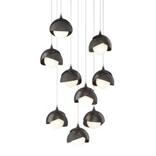 Hubbardton Forge 131105-SKT-LONG-14-20-GG0711 - Brooklyn 9-Light Double Shade Pendant