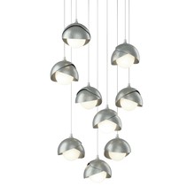 Hubbardton Forge 131105-SKT-LONG-82-82-GG0711 - Brooklyn 9-Light Double Shade Pendant