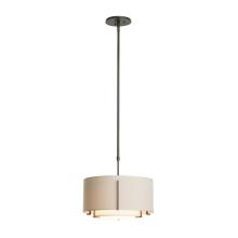 Hubbardton Forge 139602-SKT-LONG-10-SF1099-SE1590 - Exos Small Double Shade Pendant