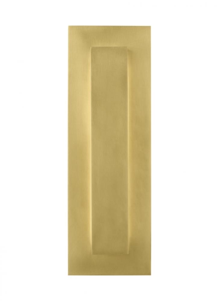 Aspen Contemporary dimmable LED 15 Outdoor Wall Sconce Light outdoor in a Natural Brass/Gold Colored
