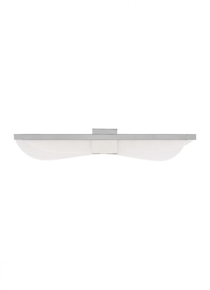 The Nyra 36-inch Damp Rated 1-Light Integrated Dimmable LED Bath Vanity in Polished Nickel