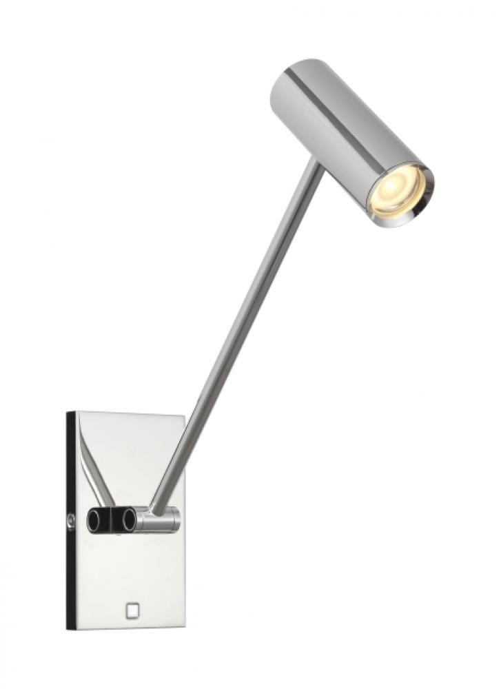 The Ponte Small 5-inch Damp Rated 1-Light Integrated Dimmable LED Task Wall Sconce