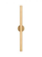 Visual Comfort & Co. Modern Collection KWWS10827NB - The Ebell X-Large Damp Rated 2-Light Integrated Dimmable LED Wall Sconce in Natural Brass