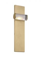 Visual Comfort & Co. Modern Collection KWWS10027CNB-277 - The Esfera Medium Damp Rated 1-Light Integrated Dimmable LED Wall Sconce in Natural Brass