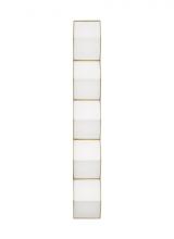 Visual Comfort & Co. Modern Collection CDWS11227WNB - The Zig Zag X-Large Damp Rated 5-Light Integrated Dimmable LED Wall Sconce in Natural Brass