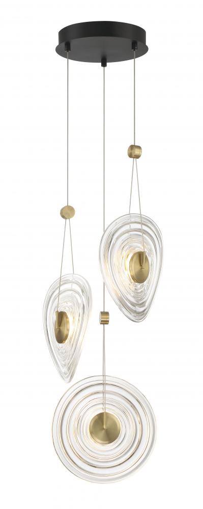 Topknot- 3 Light LED Pendant