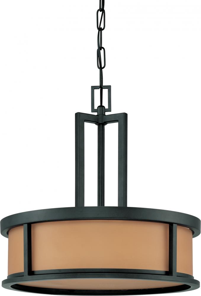 Odeon ES - 4 Light Pendant w/ Parchment Glass - (4) 13w GU24 Lamps Included