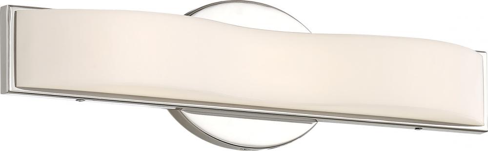 Surf - 16" LED Vanity with White Acrylic Diffuser - Polished Nickel Finish