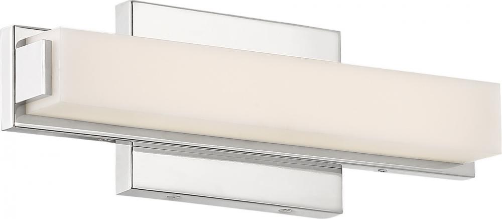 Slick - 13" LED Vanity with White Acrylic Diffuser - Polished Nickel Finish