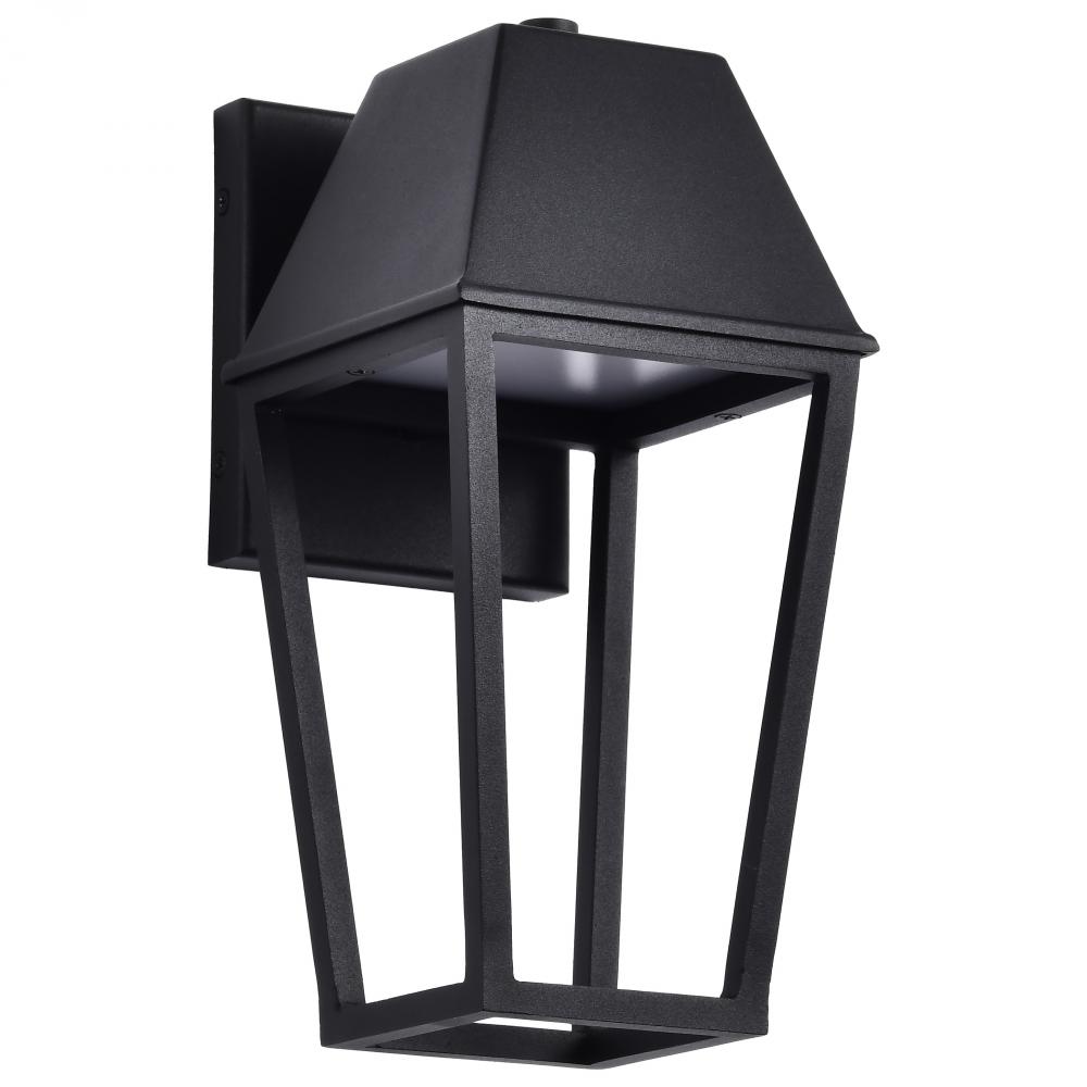 Colt; 10 Watt; LED Small Outdoor Lantern; Matte Black Finish