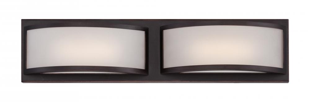 Mercer - (2) LED Wall Sconce with Frosted Glass - Georgetown Bronze Finish