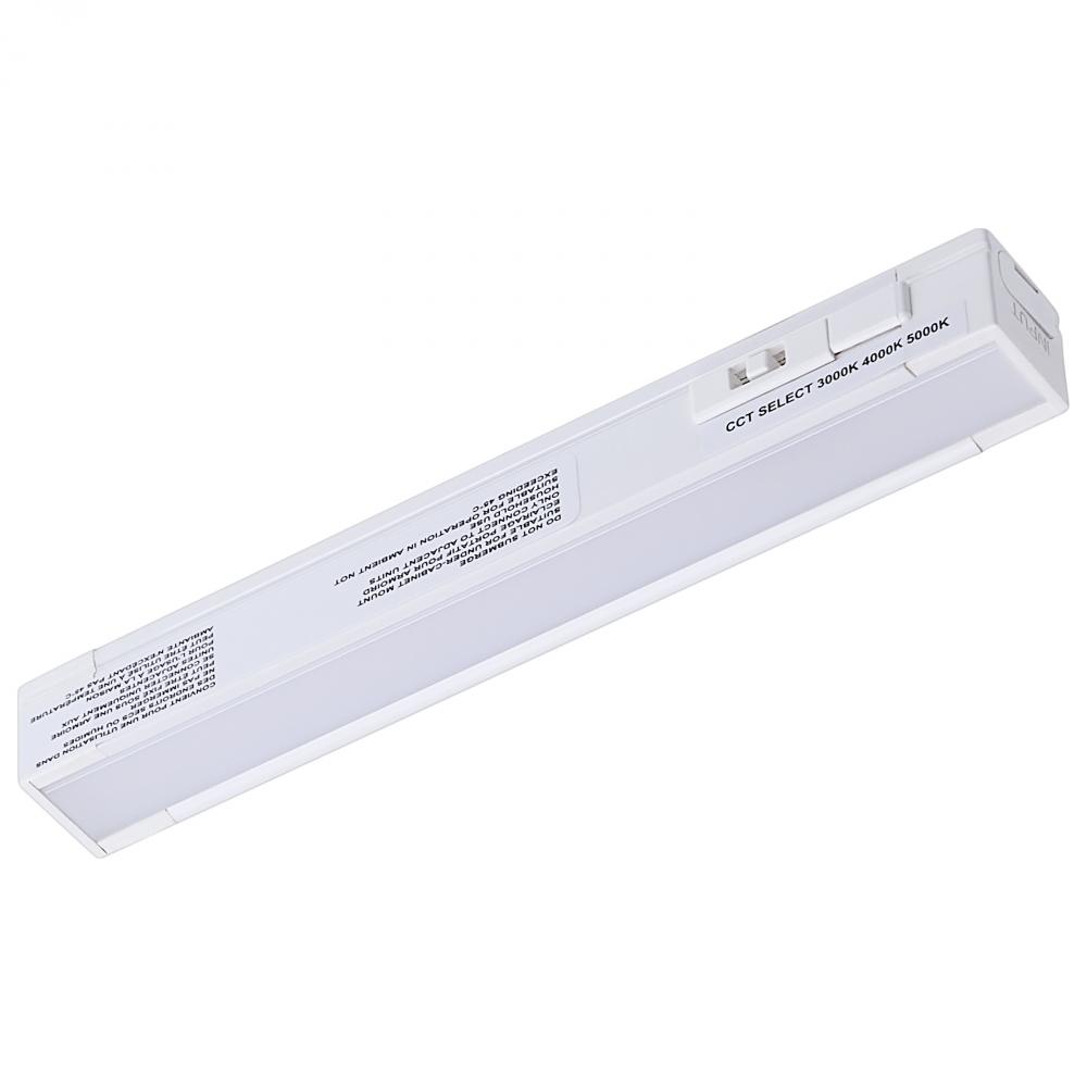 2 Watt 6-Inch LED Under Cabinet; 30K/40K/50K CCT Selectable; White Finish; 120 Volt