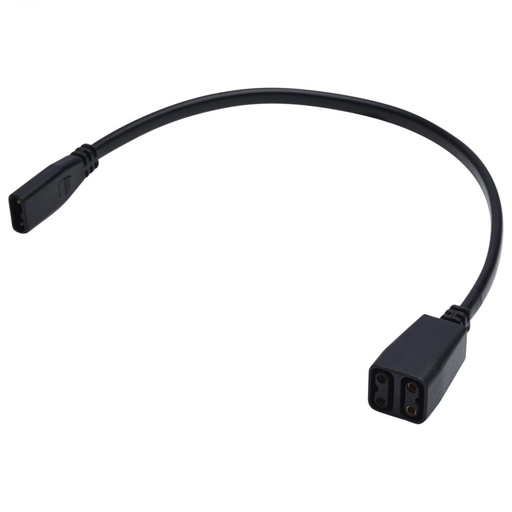 Cable Splitter; Single to Double; Black Finish