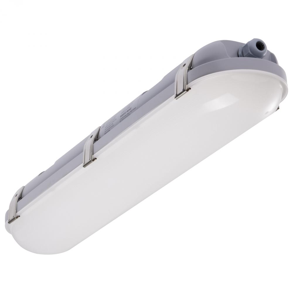 20 Watt LED 2 Foot Linear Vapor Proof Fixture; Emergency Battery; Integrated Microwave Sensor;