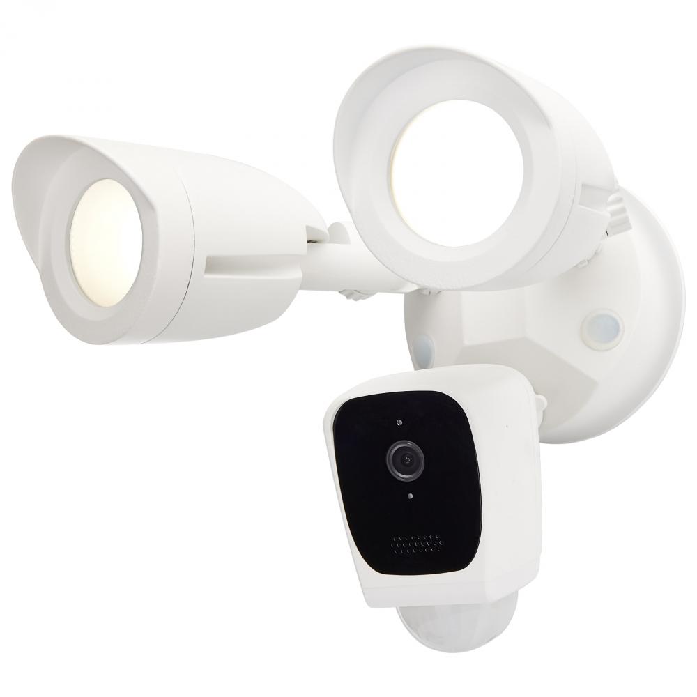 Starfish; Bullet SMART Security Light w/Camera; 20 Watt; 3000K CCT; White Finish; 120-277 Volt