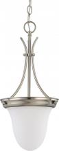 Nuvo 60/3259 - 1 Light; 10 in.; Pendant with Frosted White Glass; Brushed Nickel Finish