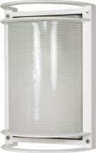 Nuvo 60/530 - 1 Light; 10 in.; Rectangle Bulk Head; Die Cast Bulk Head; Semi Gloss White Finish