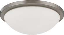 Nuvo 62/1043 - Button LED - 13"- Flush with Frosted Glass - Brushed Nickel Finish