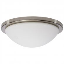 Nuvo 62/1843 - Button; 13 Inch LED Flush Mount Fixture; Brushed Nickel Finish; CCT Selectable; 120 Volts