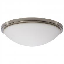 Nuvo 62/1844 - Button; 17 Inch LED Flush Mount Fixture; Brushed Nickel Finish; CCT Selectable; 120 Volts
