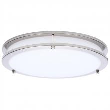 Nuvo 62/1876 - Glamour; LED 13 Inch Flush Mount; Brushed Nickel Finish; 27K/3K/35K/4K/5K CCT Selectable