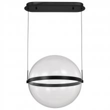 Nuvo 62/2034 - Arvada; 20 Inch LED Pendant; Matte Black; Silk Screened Acrylic Lens