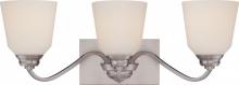 Nuvo 62/368 - Calvin - 3 Light Vanity Fixture with Satin White Glass - LED Omni Included