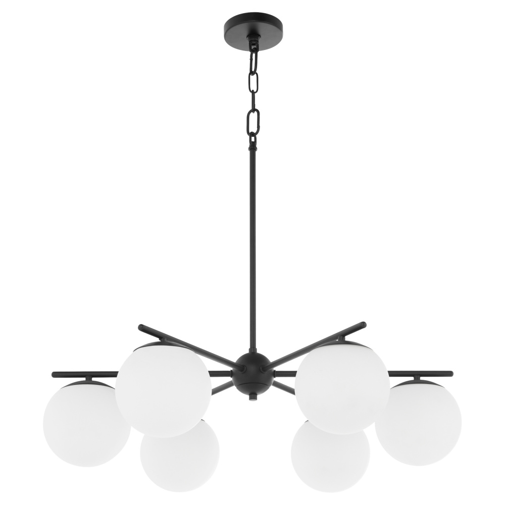 JASPER 6 LIGHT CHANDELIER - MATTE BLACK