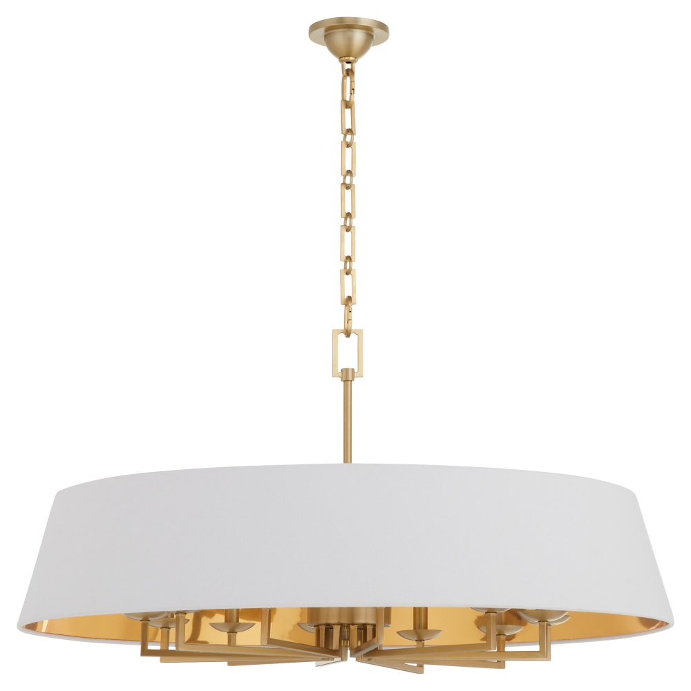 KARNES 36" 12 LIGHT PENDANT - AGED BRASS