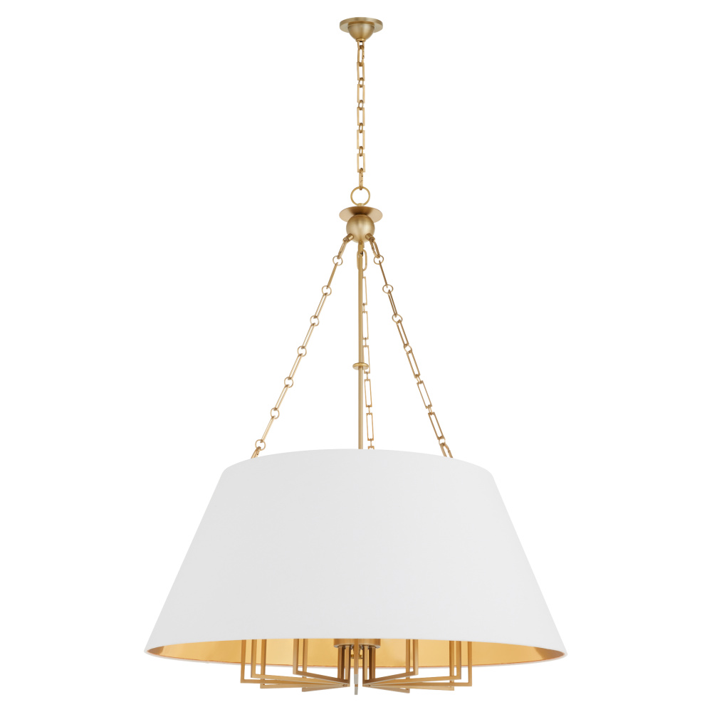 KARNES 42" 12 LIGHT PENDANT - AGED BRASS