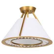 Quorum 2382-3-47 - GORHAM 16" SEMI-FLUSH - BRUSHED BRASS