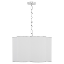 Quorum 8228-4-14 - BELINDER 4 LIGHT FABRIC PENDANT - CHROME