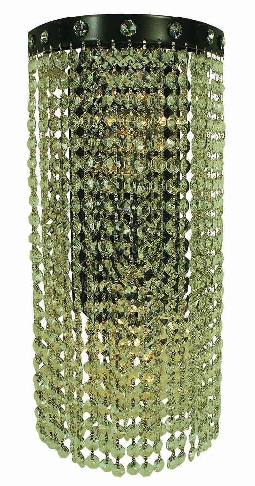 2-Light Polished Silver Princessa Sconce