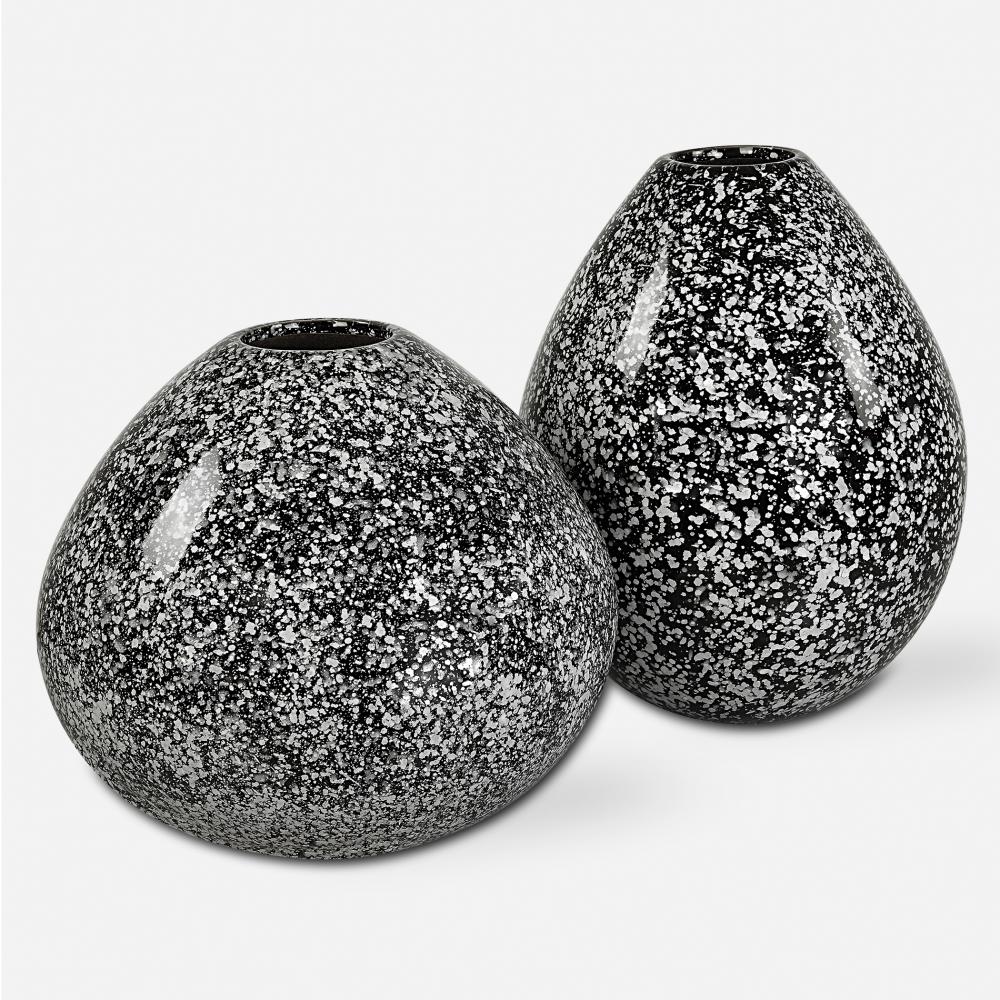 Uttermost Cosmic Black & White Vases Set/2
