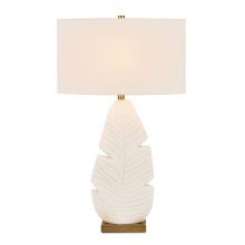 Uttermost 30557 - Uttermost Palm Leaf White Table Lamp