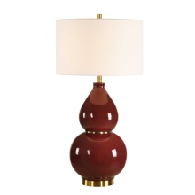 Uttermost 30644-1 - Uttermost Gourd Burgundy Table Lamp