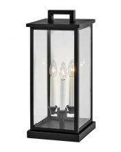 Hinkley 20017BK-LV - Large Pier Mount Lantern 12v