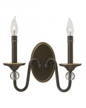 Hinkley 4952LZ - Small Two Light Sconce