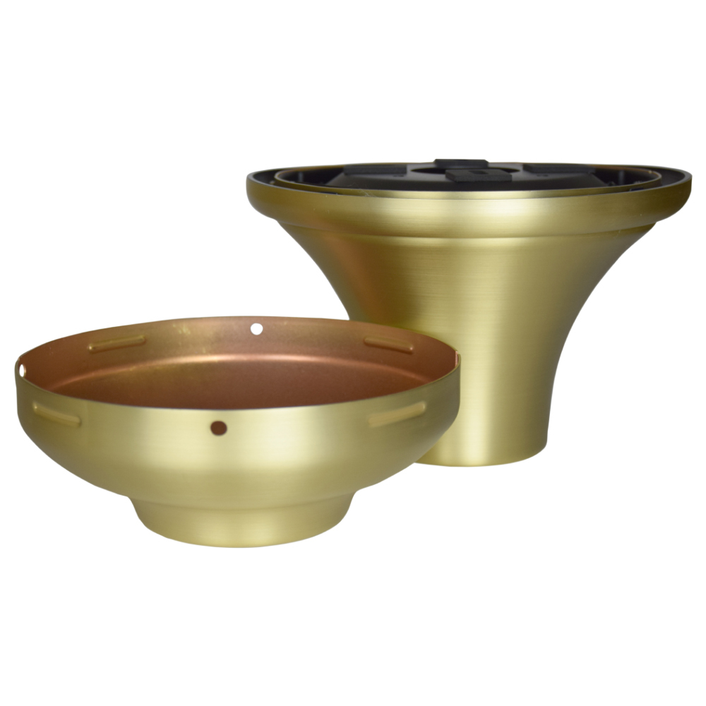 Ceiling Fan Close to Ceiling Kit - Brushed Satin Brass - Wet Rated