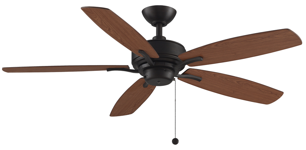 Aire Deluxe 52 inch Indoor Ceiling Fan - Dark Bronze with Reversible Cherry/Dark Walnut blades