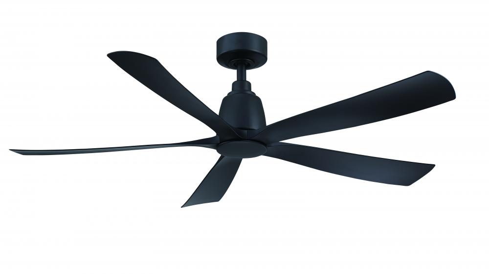 Kute5 52 inch Indoor/Outdoor Ceiling Fan - Black with Black blades