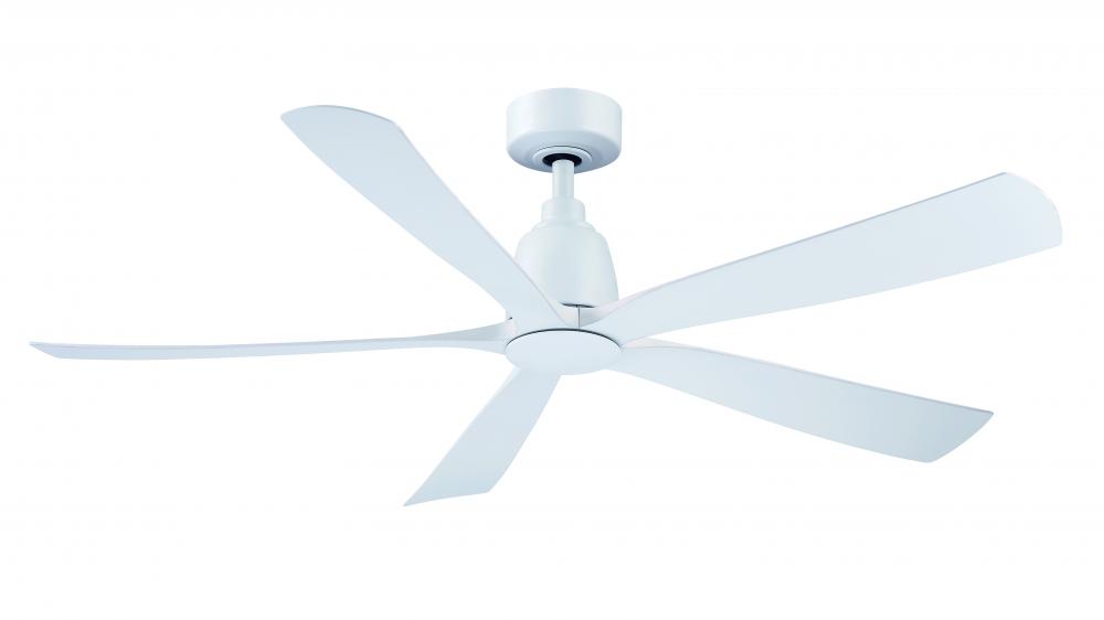 Kute5 52 inch Indoor/Outdoor Ceiling Fan - Matte White with Matte White blades