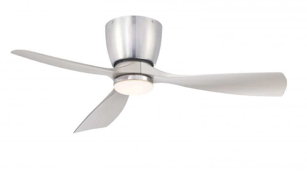 Klinch 44 inch Indoor/Outdoor Ceiling Fan with LED Light Kit - Brushed Nickel