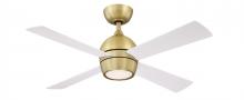 Fanimation FP7644BS - Kwad 44 inch Indoor Ceiling Fan with LED Light Kit - Brushed Satin Brass