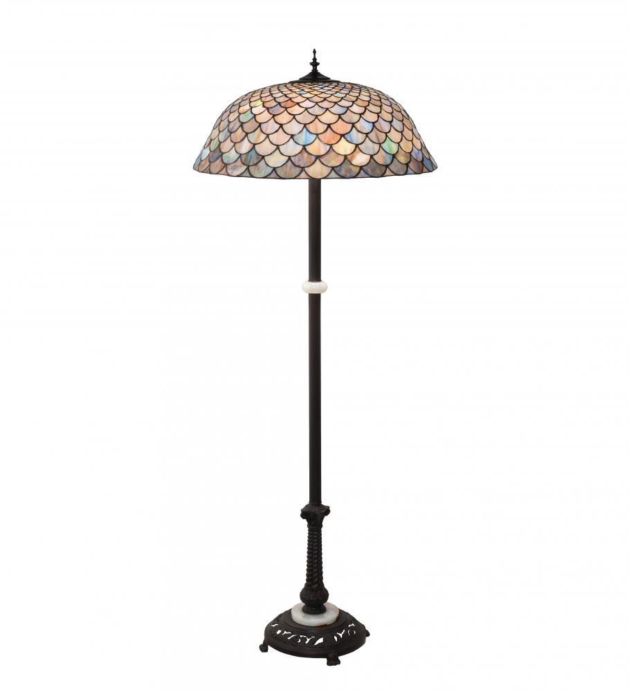 62" High Tiffany Fishscale Floor Lamp