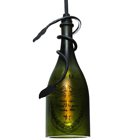 5"W Personalized Champagne Bottle Mini Pendant