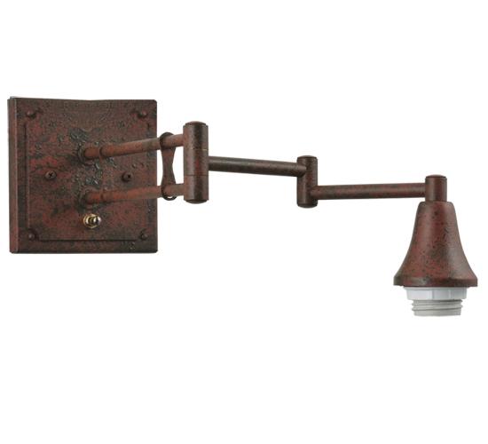 5"W Vintage Copper Swing Arm Wall Sconce Hardware