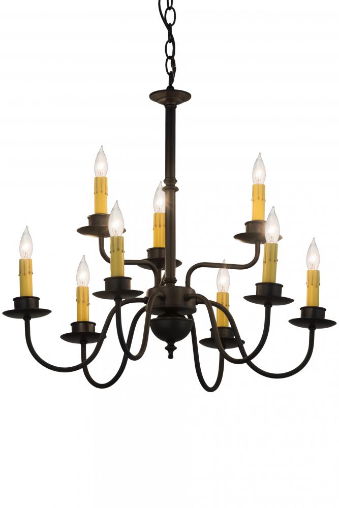 22"W Ean 2 Tier 9 LT Chandelier